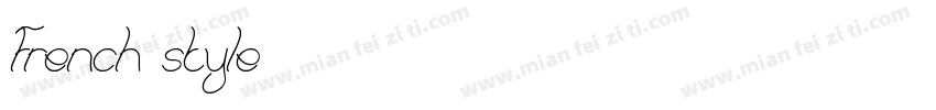 French style字体转换